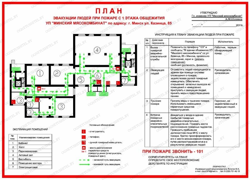 Инструктаж по планам эвакуации